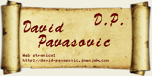 David Pavasović vizit kartica